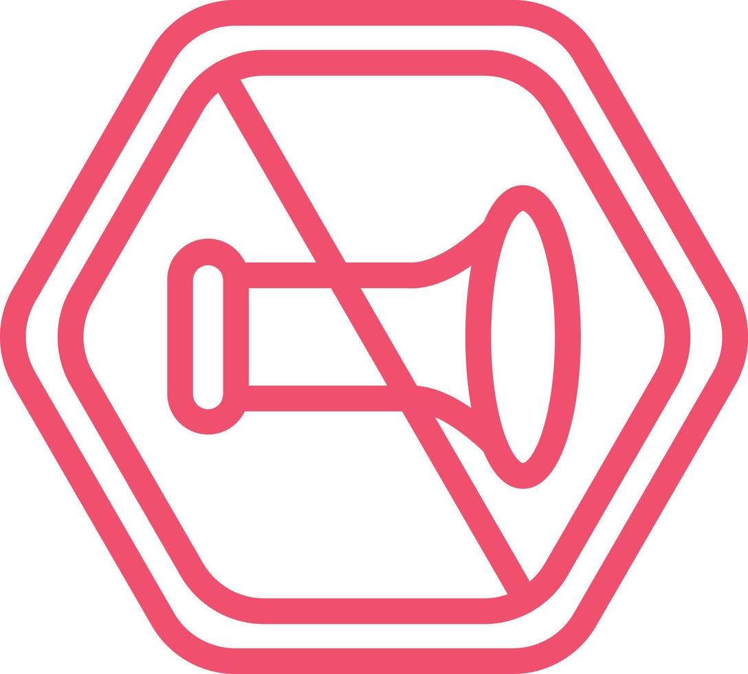 No Horn Vector Icon Design