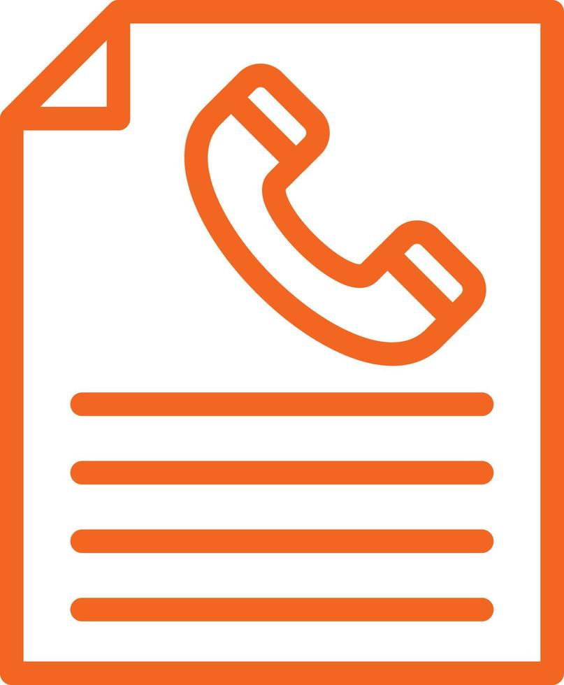 Contact Form Vector Icon Design