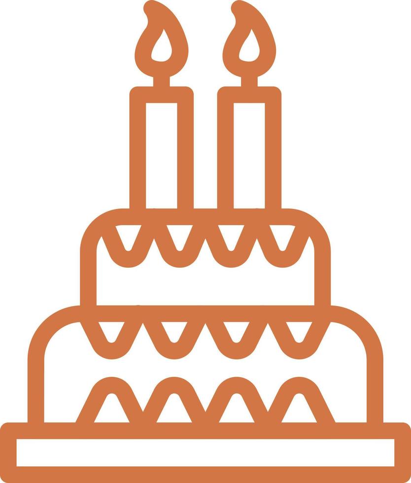 diseño de icono de vector de pastel de cumpleaños