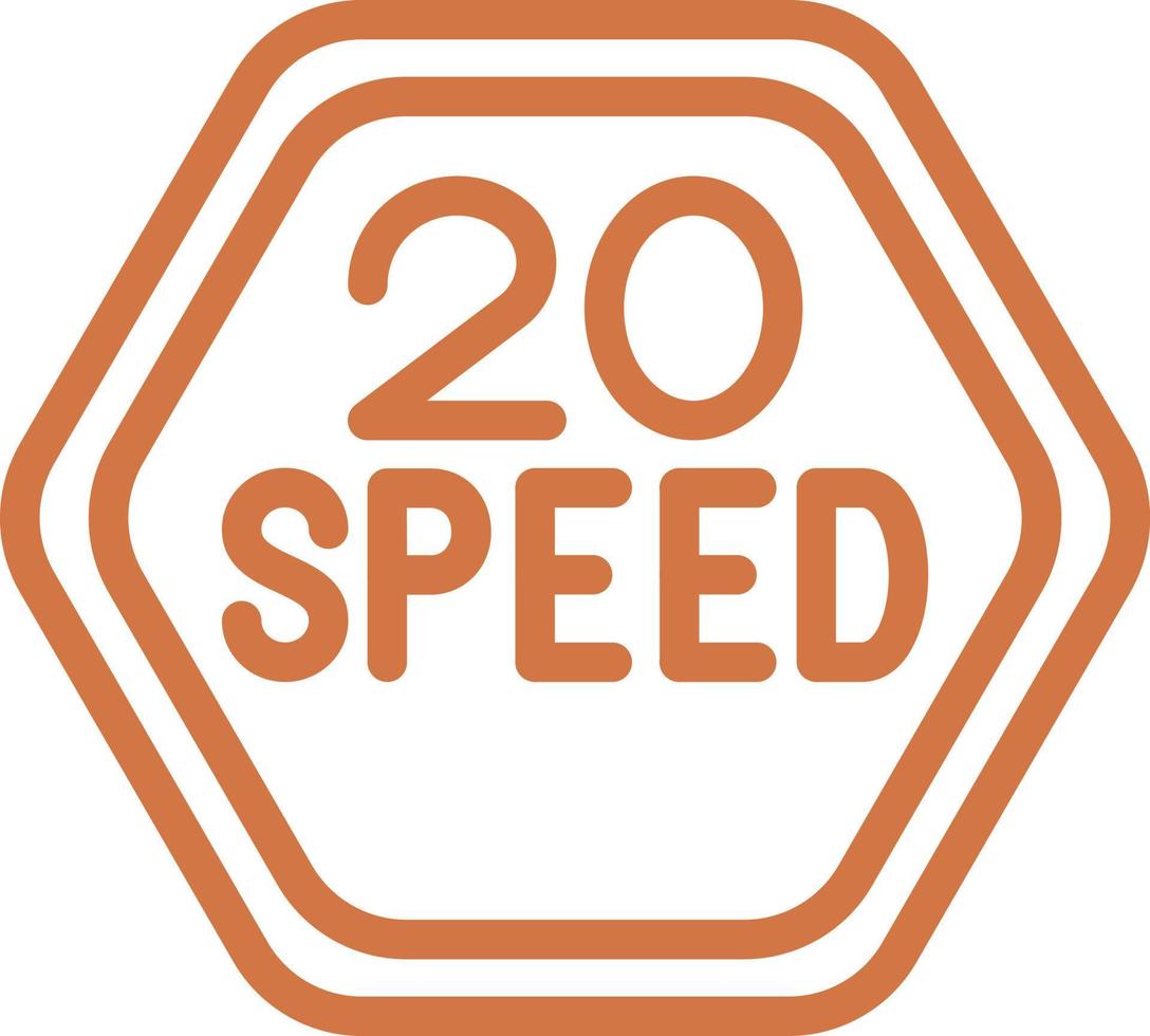 20 Speed Limit Vector Icon Design