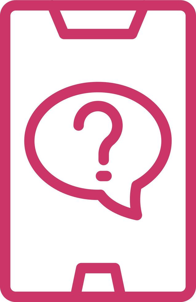 Online Question Vector Icon Design