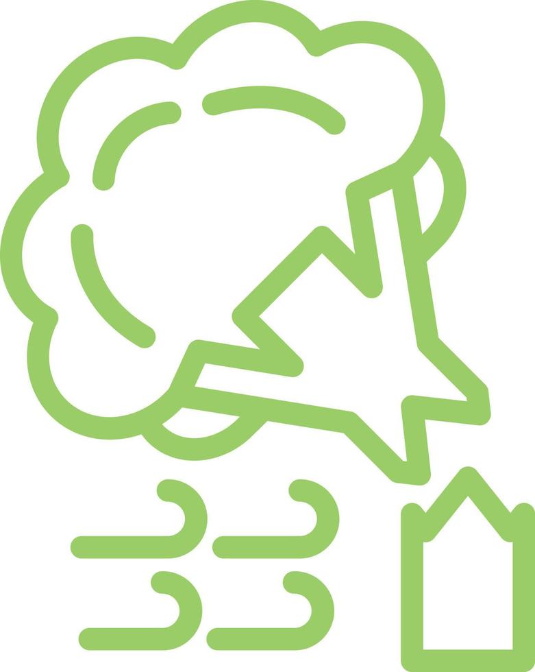 Tree Broken Vector Icon Design
