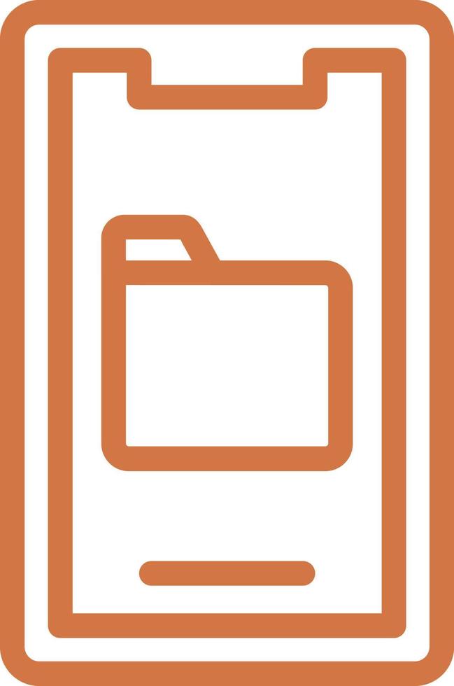 Mobile Folder Vector Icon Design