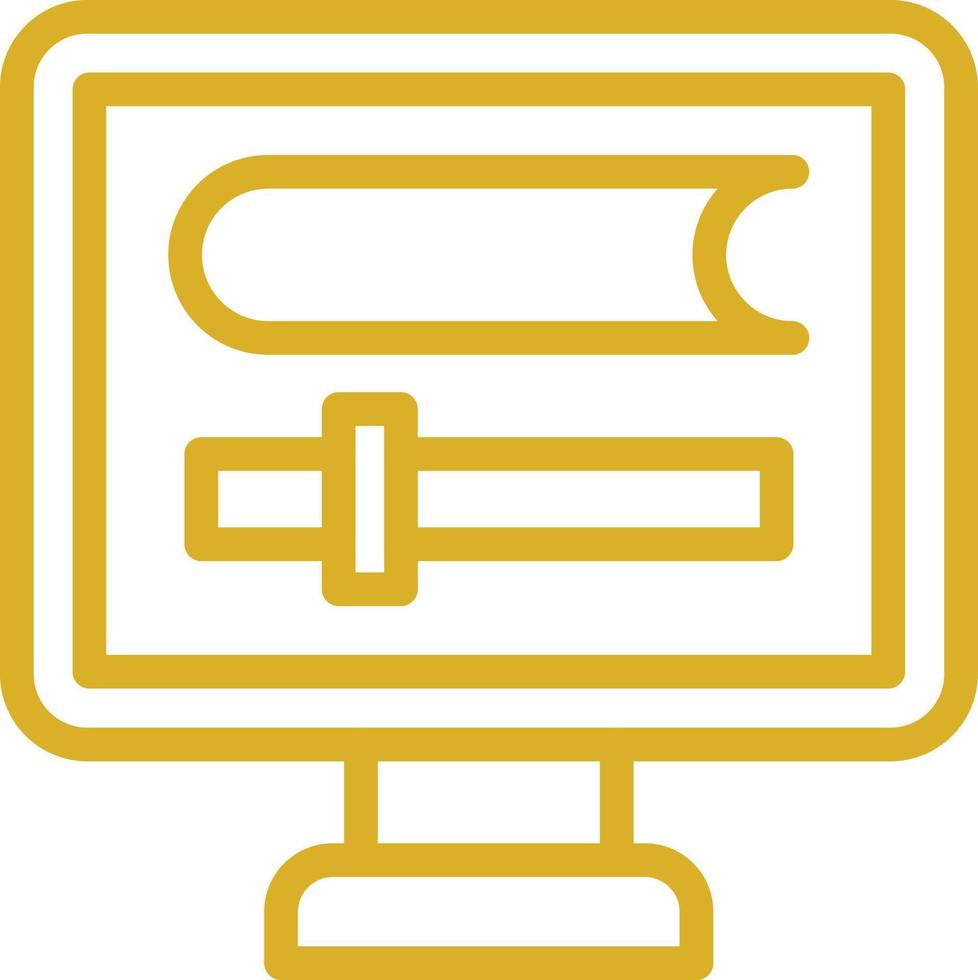 Online Lecture Vector Icon Design