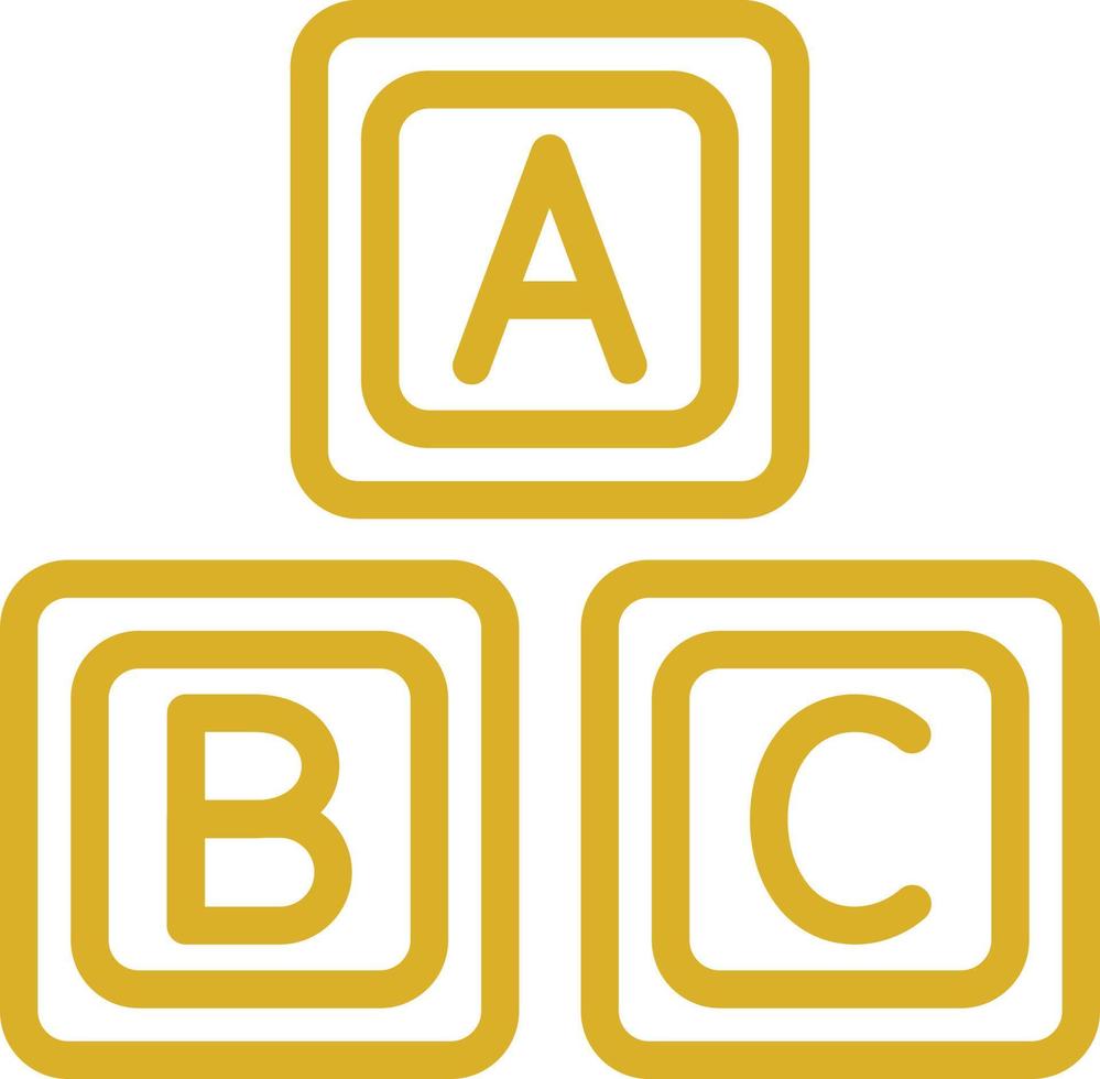 ABC Blocks Vector Icon Design