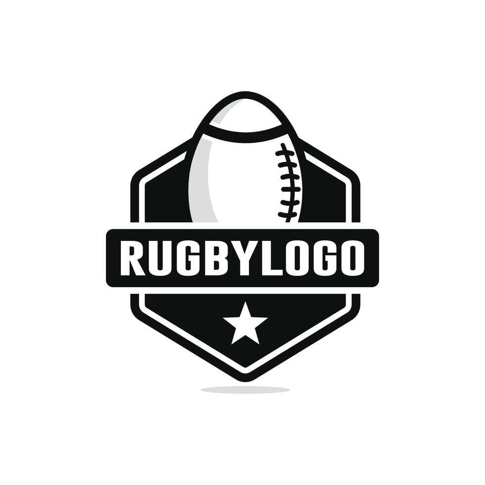 Rugby logo design vector