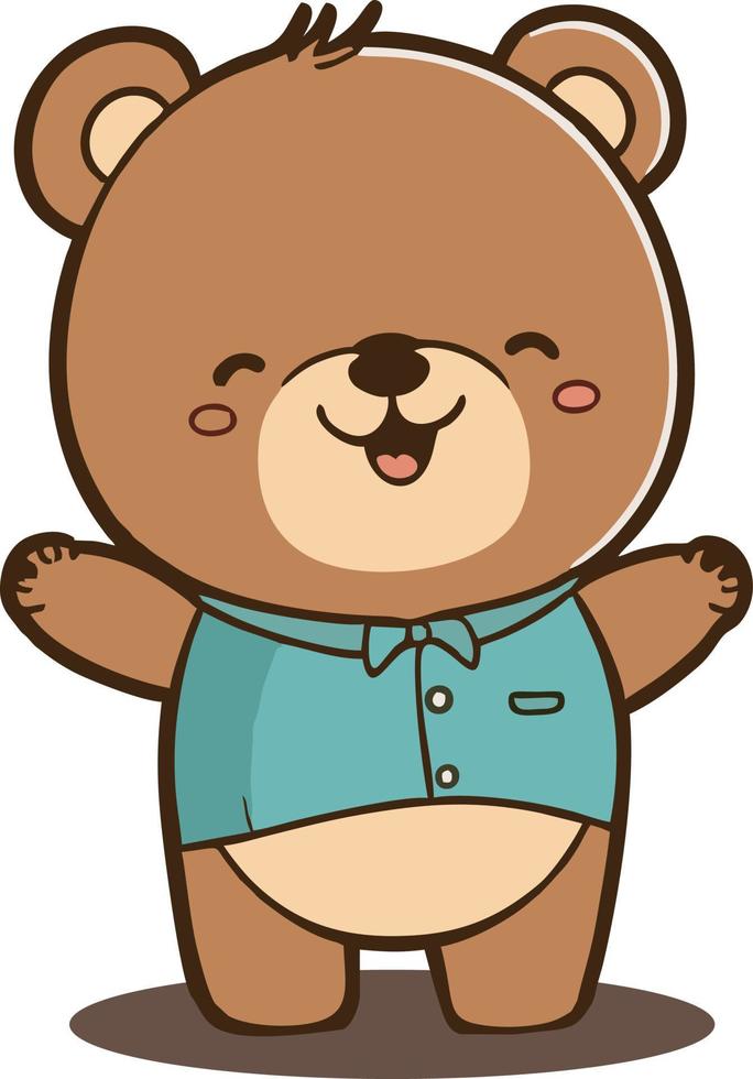 bear brown bear vector illustration design with happy and cute face