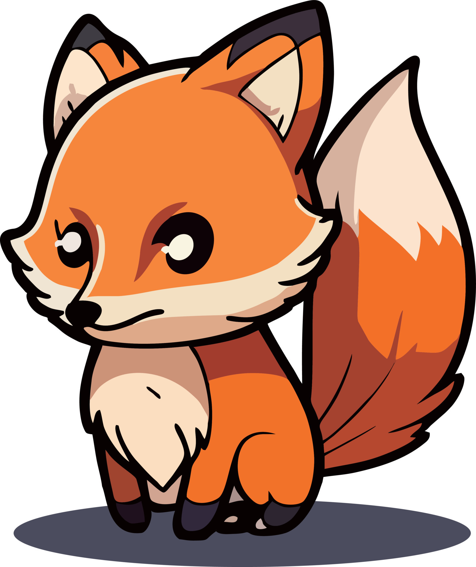 Cartoon of cute fox animal cha Royalty Free Vector Image