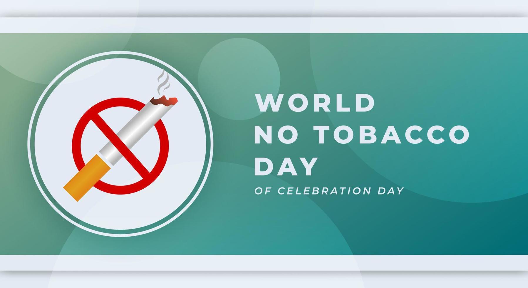 mundo No tabaco día celebracion vector diseño ilustración para fondo, póster, bandera, publicidad, saludo tarjeta
