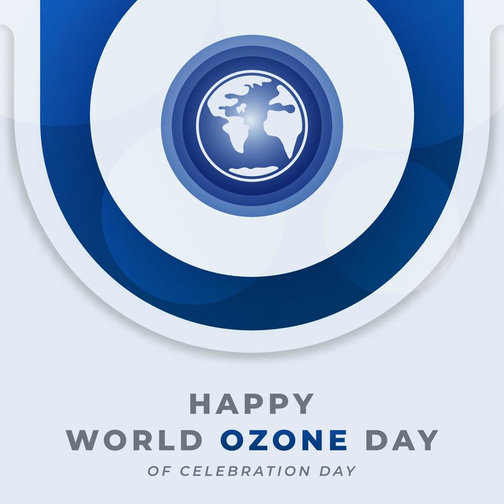 mundo ozono día celebracion vector diseño ilustración para fondo, póster, bandera, publicidad, saludo tarjeta