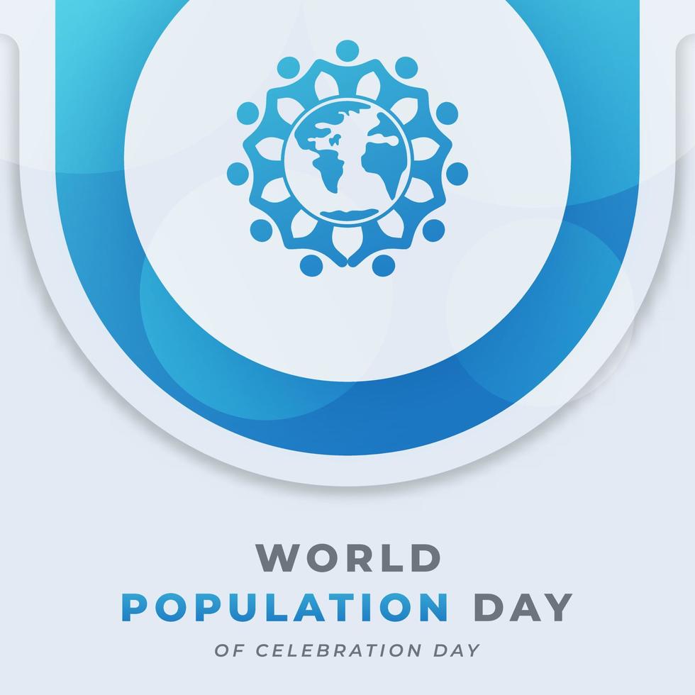 mundo población día celebracion vector diseño ilustración para fondo, póster, bandera, publicidad, saludo tarjeta