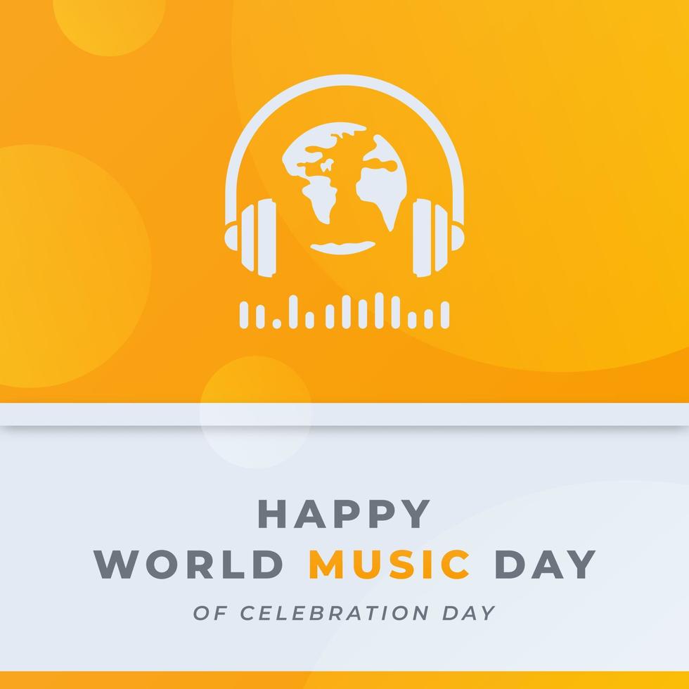 World Music Day Celebration Vector Design Illustration for Background, Poster, Banner, Advertising, Greeting Card