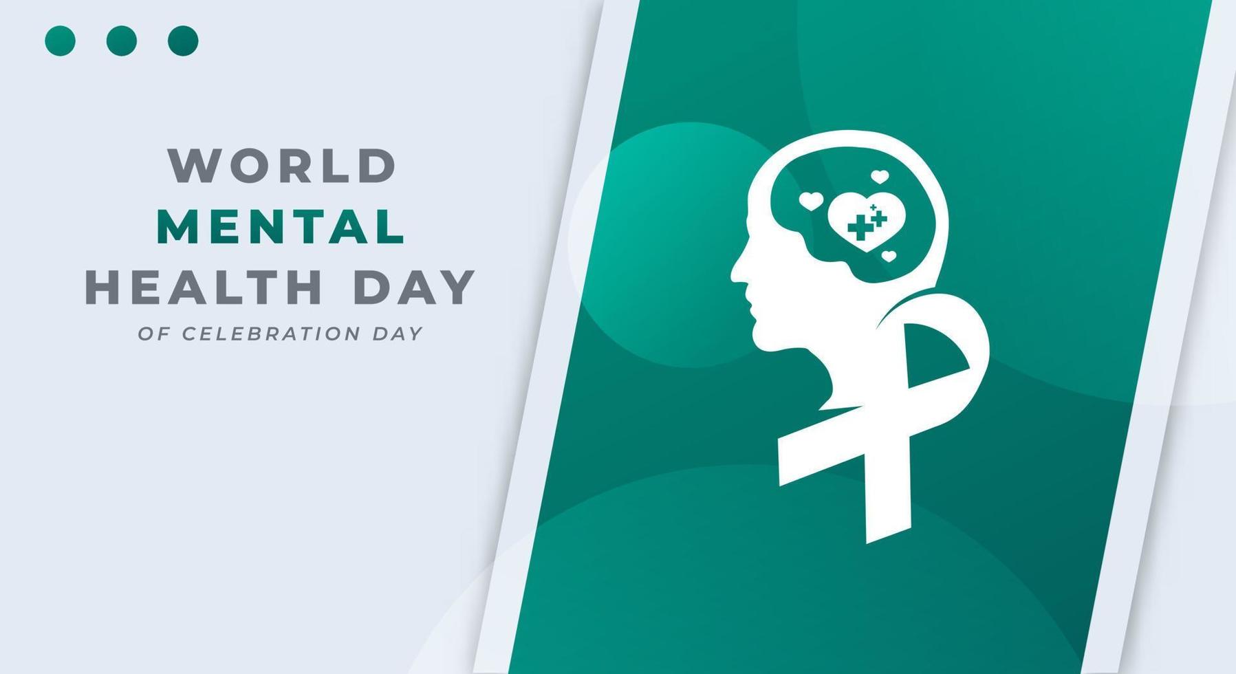 World Mental Health Day Celebration Vector Design Illustration for Background, Poster, Banner, Advertising, Greeting Card
