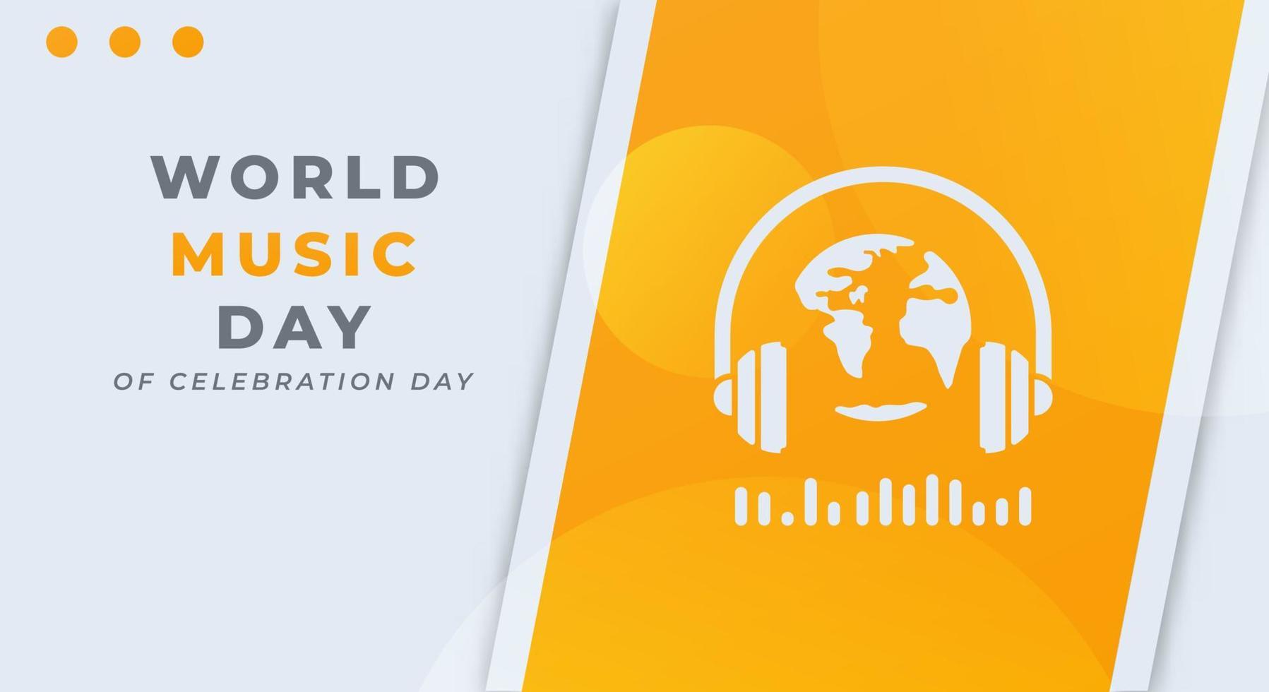 World Music Day Celebration Vector Design Illustration for Background, Poster, Banner, Advertising, Greeting Card