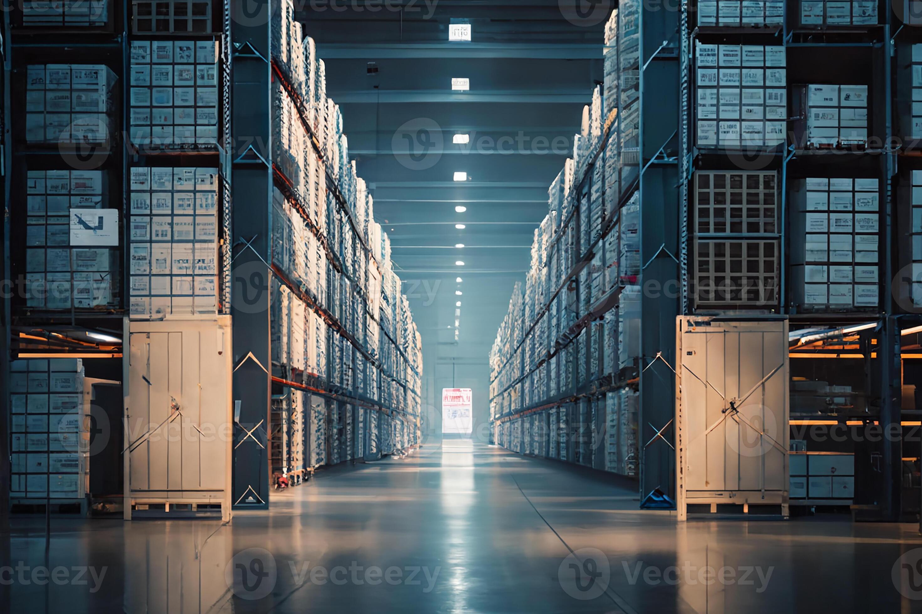 The interior of the Large Storage Room with shelves, racks, and