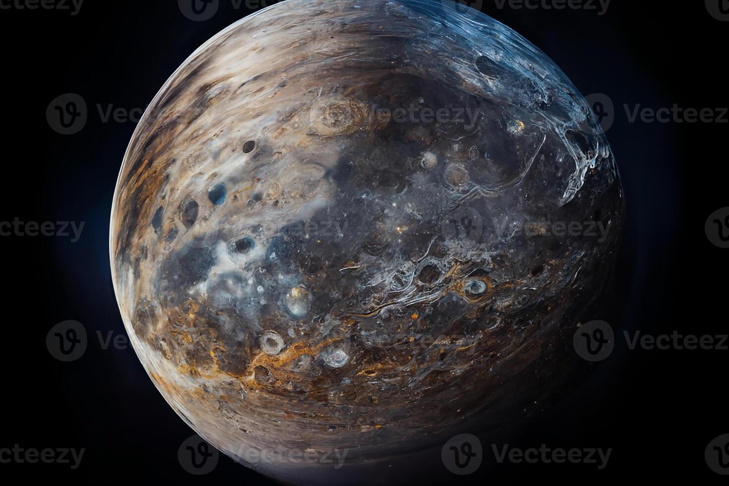 Satellite Europa, one of the satellites of Jupiter in the solar system. photo