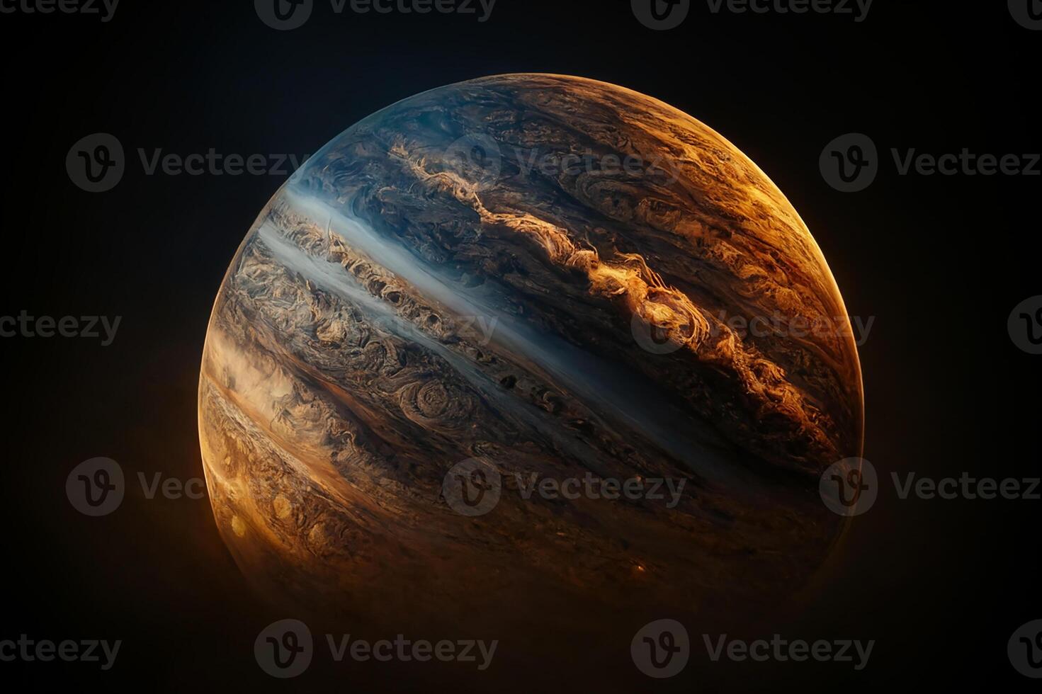 el planeta Júpiter, un ver de un planeta en el solar sistema. generativo ai foto