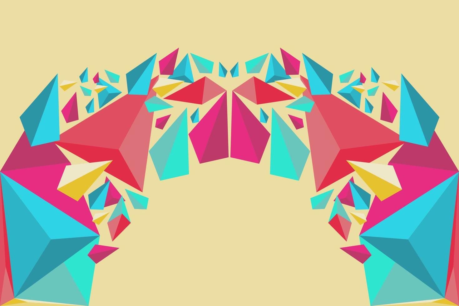 Vector abstract low poly geometric 3d shapes for background, banner, web, poster, ad, etc.