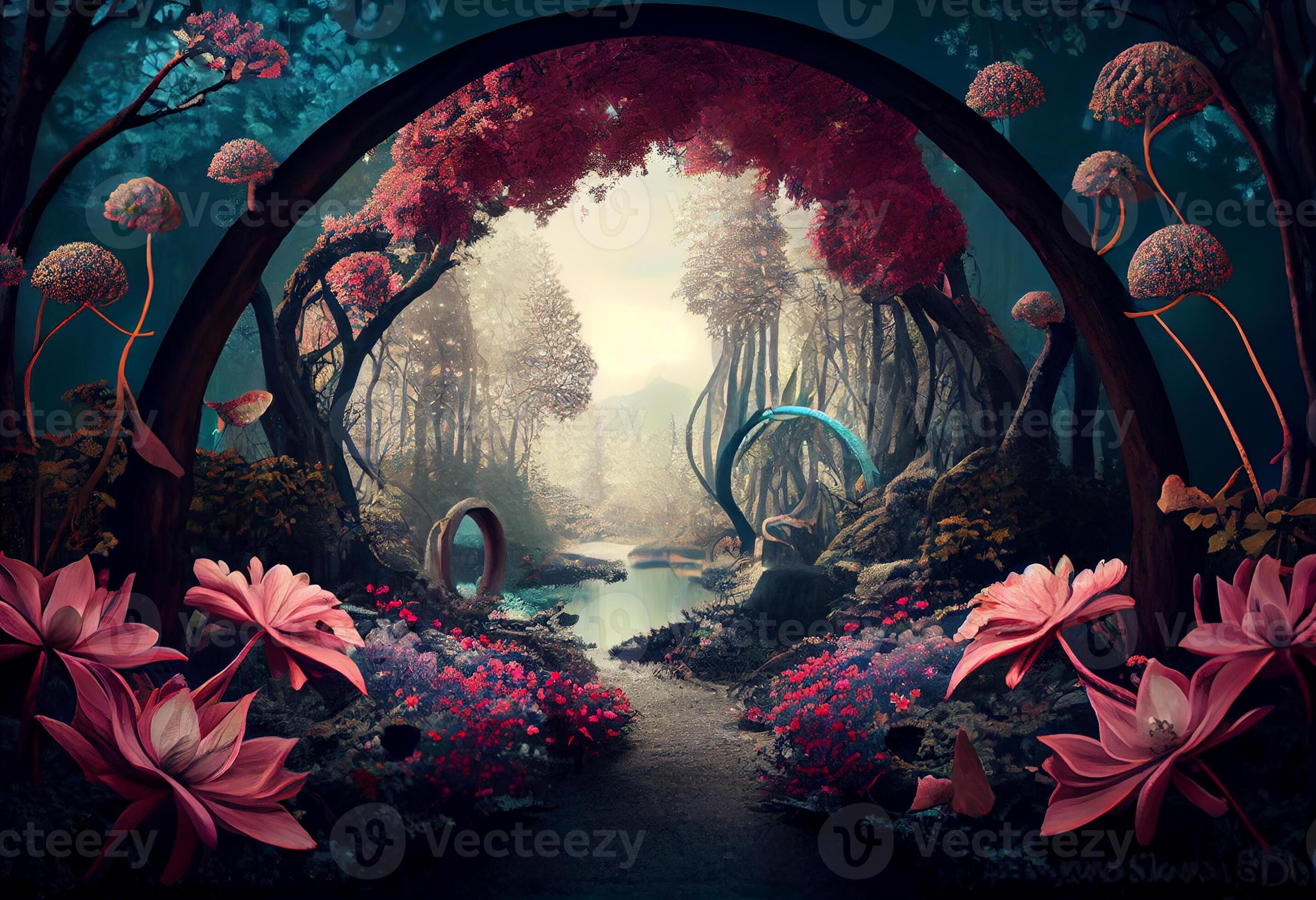 Download Magical Forest With Glowing Butterflies Wallpaper  Wallpaperscom