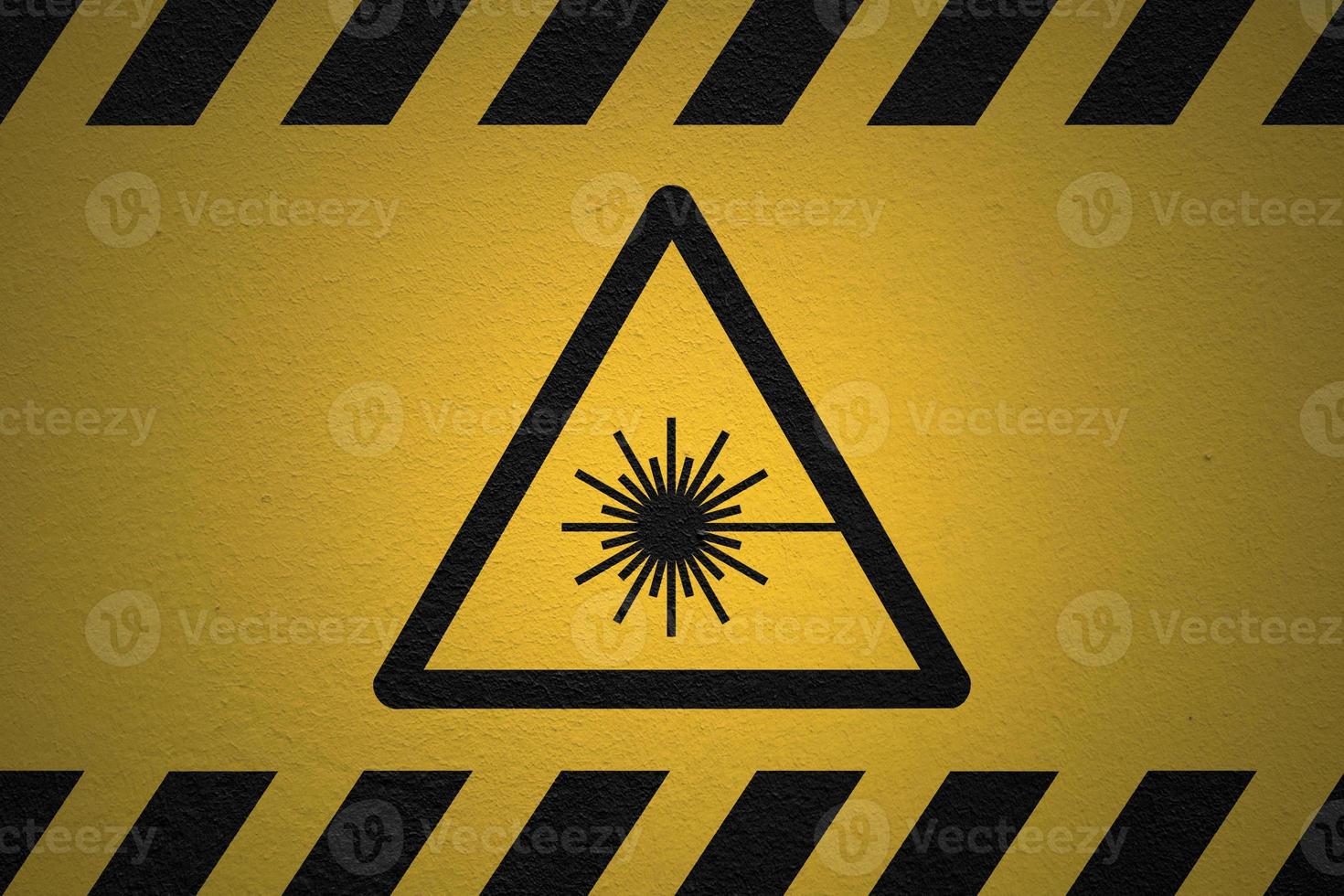 Danger laser radiation sign photo