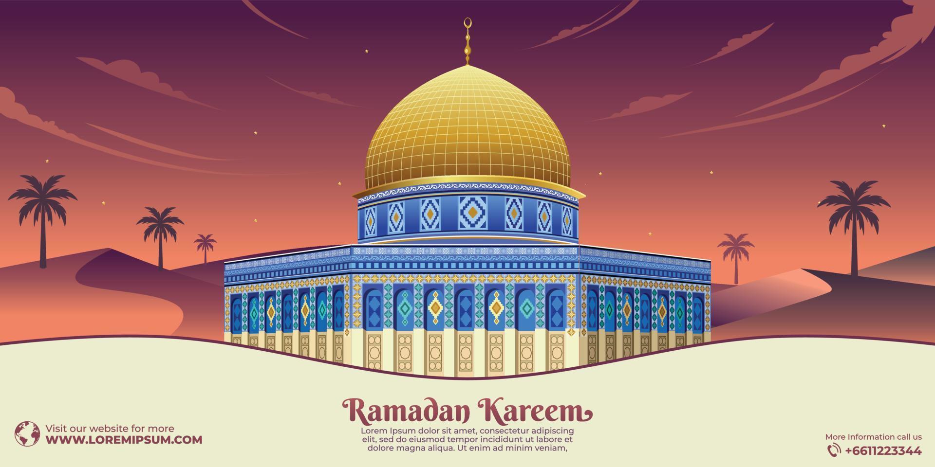 Ramadan Kareem Islamic Background vector. Happy Islamic New Hijri Year. Graphic design for the decoration of gift certificates, banners and flyer. vector