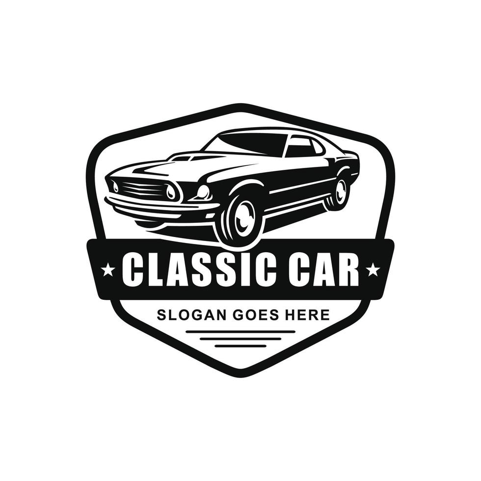 clásico coche logo diseño vector