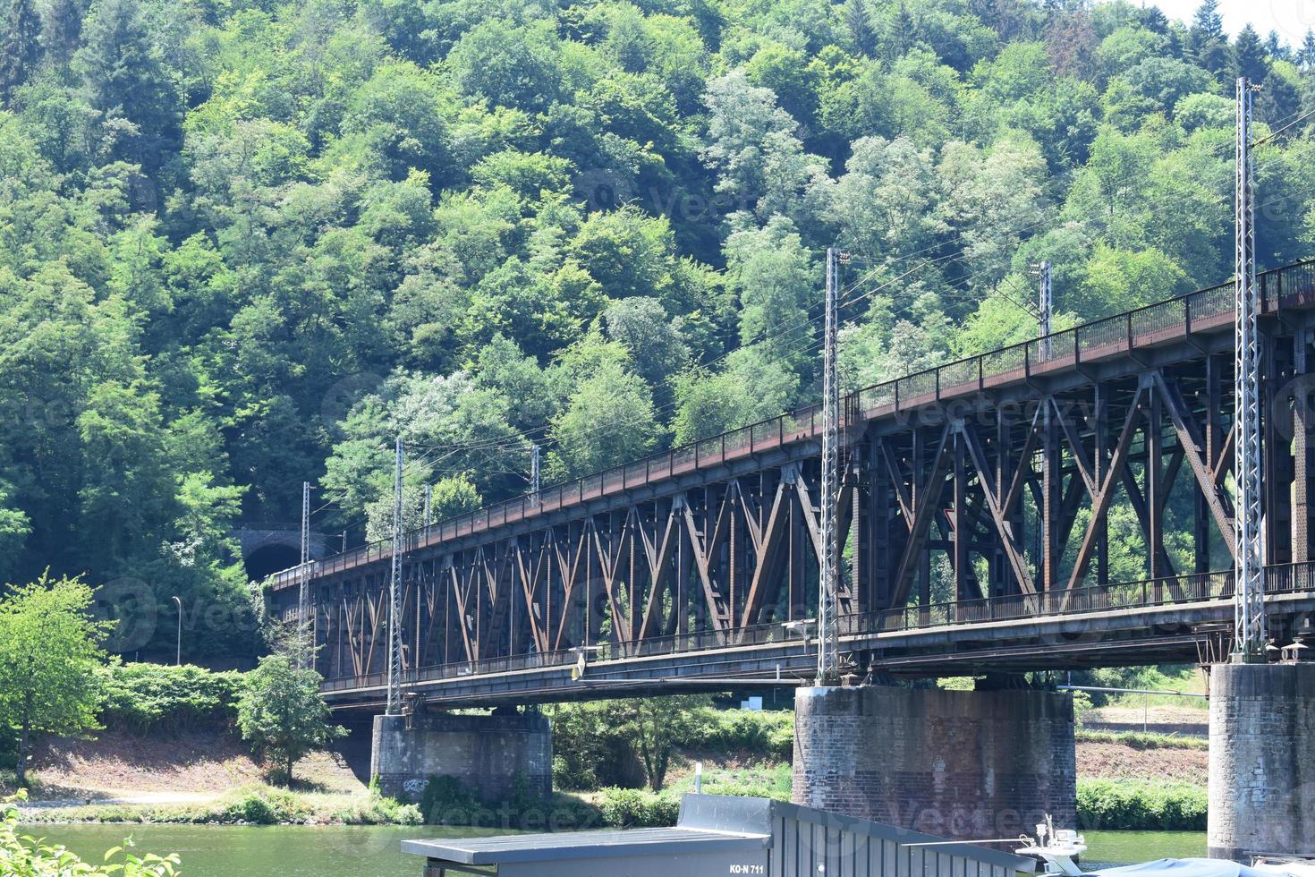 Doppelstockbrucke, a two floor bridge across the Mosel photo