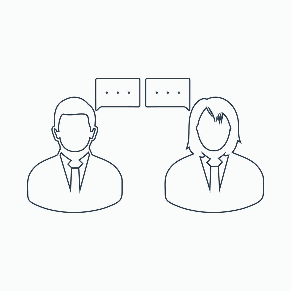 Conversation icon. Line style vector EPS.