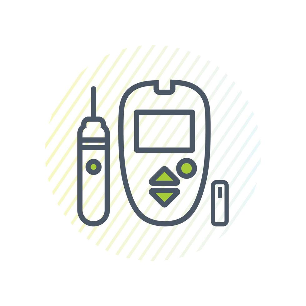 Glucometer line Icon. Editable Vector EPS Symbol Illustration.