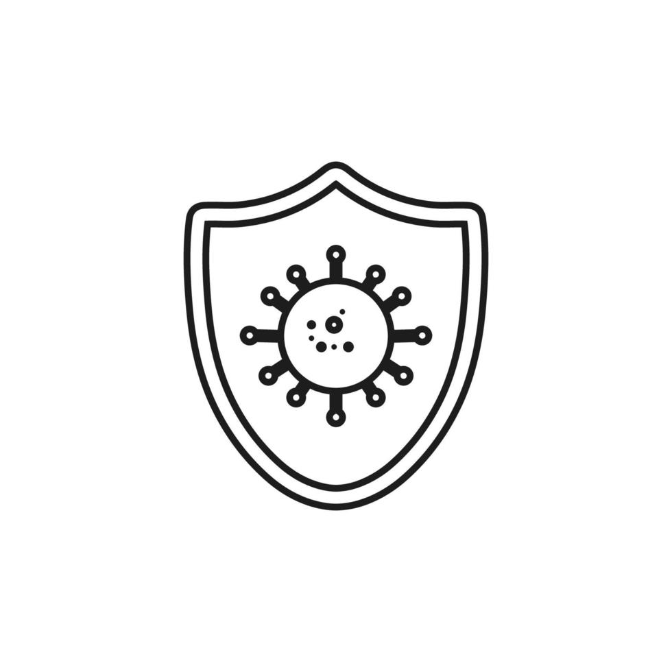 Antivirus Line Icon. Editable Vector. vector