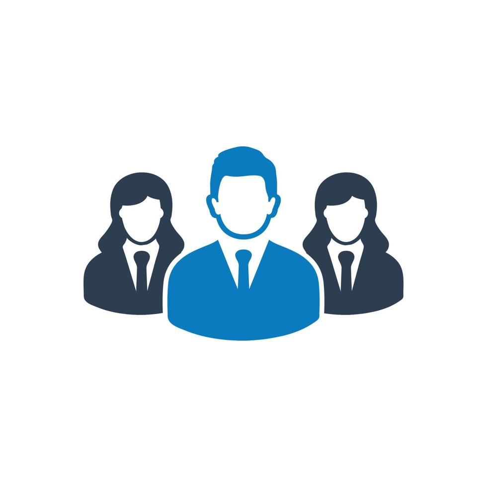 Business people icon. Editable Vector EPS Symbol Illustration.