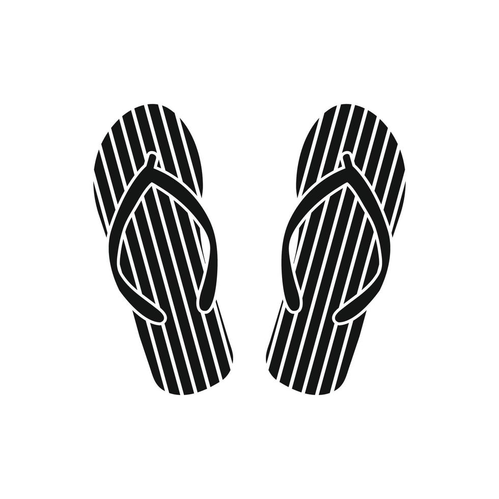 Beach Flip flops Icon. Editable Vector EPS Symbol Illustration.
