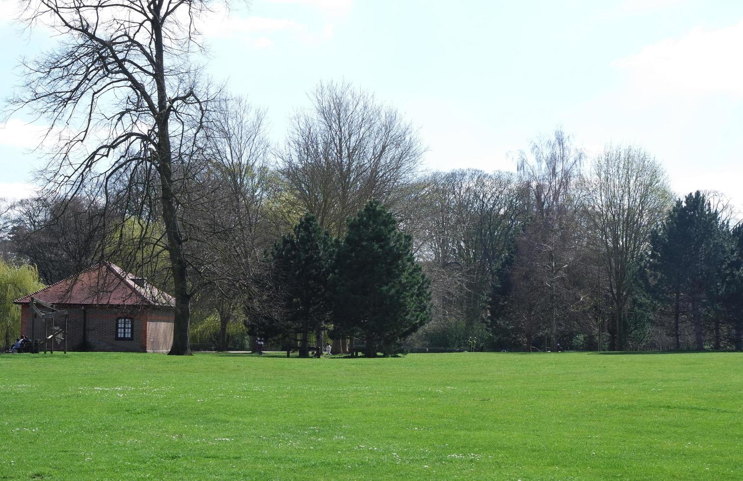 Beautiful Low Angle View of Wardown Public Park of Luton England Great Britain. Image was Captured on 03-April-2023 photo