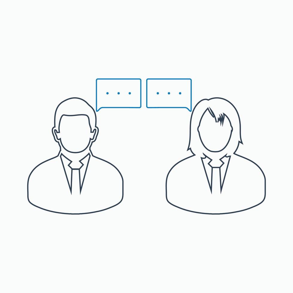 Conversation icon. Line style vector EPS.