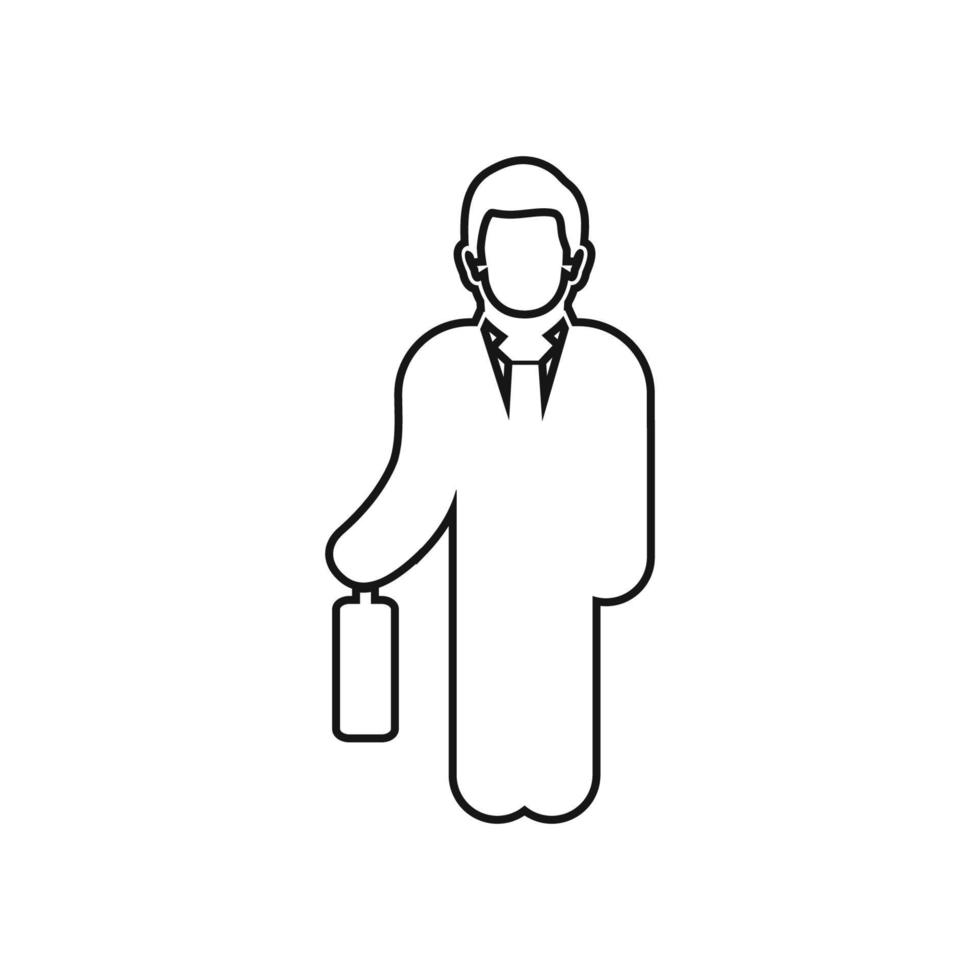 Businessman Line Icon. Editable Vector. vector