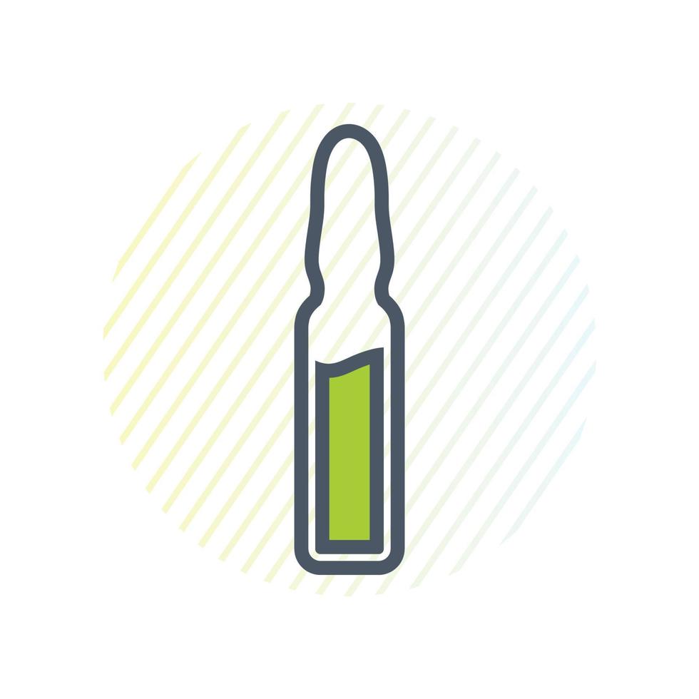 Medicine Ampule Line Icon. Editable Vector Symbol Illustration.