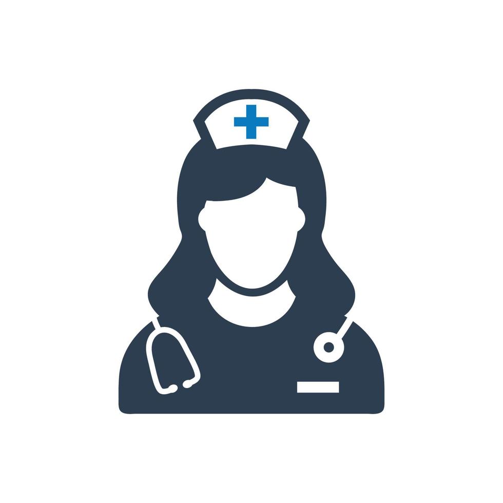 Medical Nurse Icon. Editable Vector EPS Symbol Illustration.