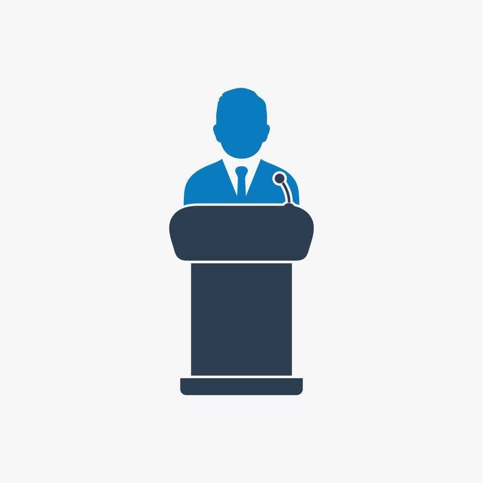 Public Speaker Icon. Editable Vector EPS Symbol Illustration.