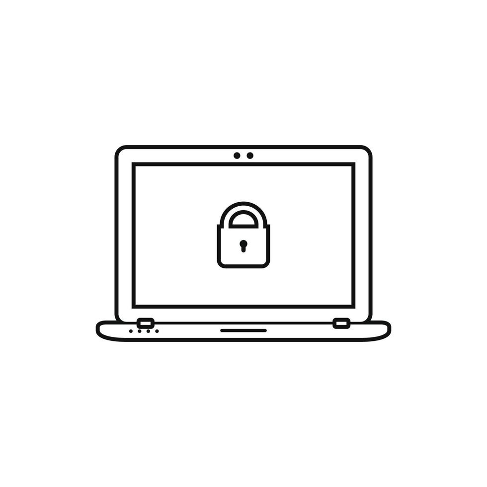 Computer Security line Computer Security line icon. Flat style vector EPS.icon. Flat style vector EPS.