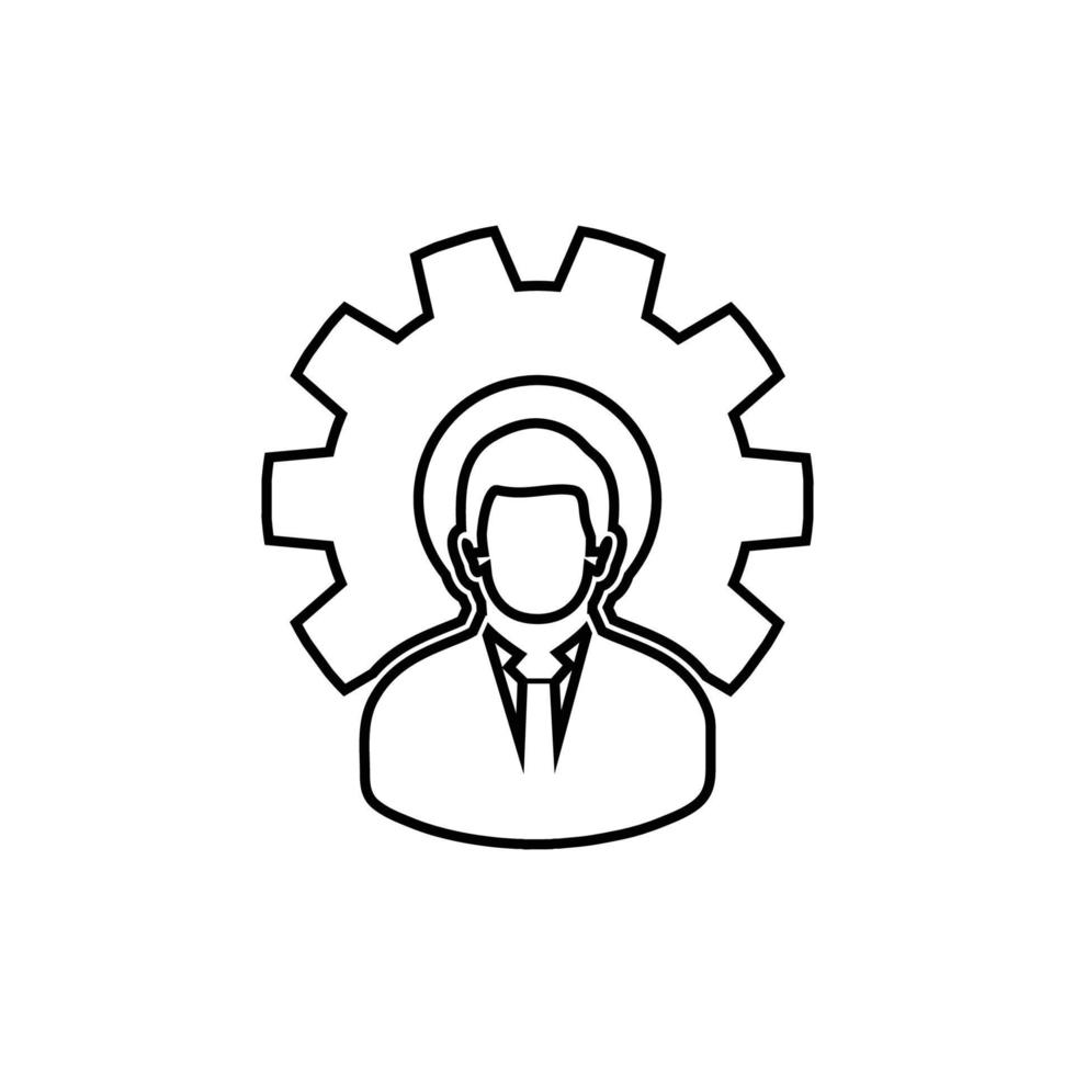 Business Management Line Icon. Flat style vector EPS.