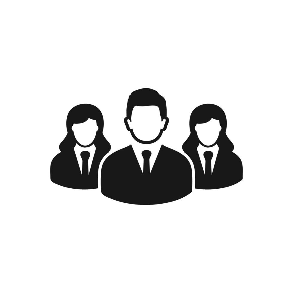 Business Team Member Icon. Editable Vector EPS Symbol Illustration.