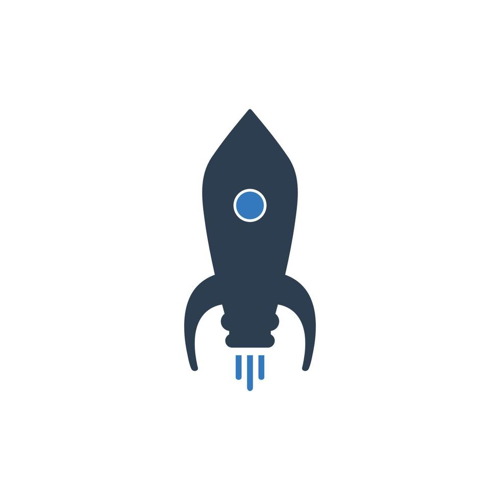 Rocket Launched Icon. Editable Vector EPS Symbol Illustration.