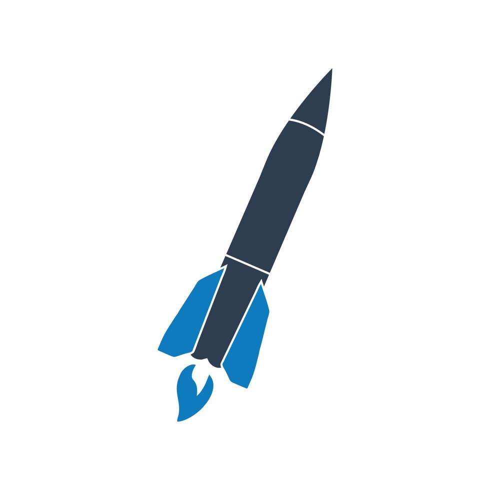 Missile Icon. Editable Vector EPS Symbol Illustration.