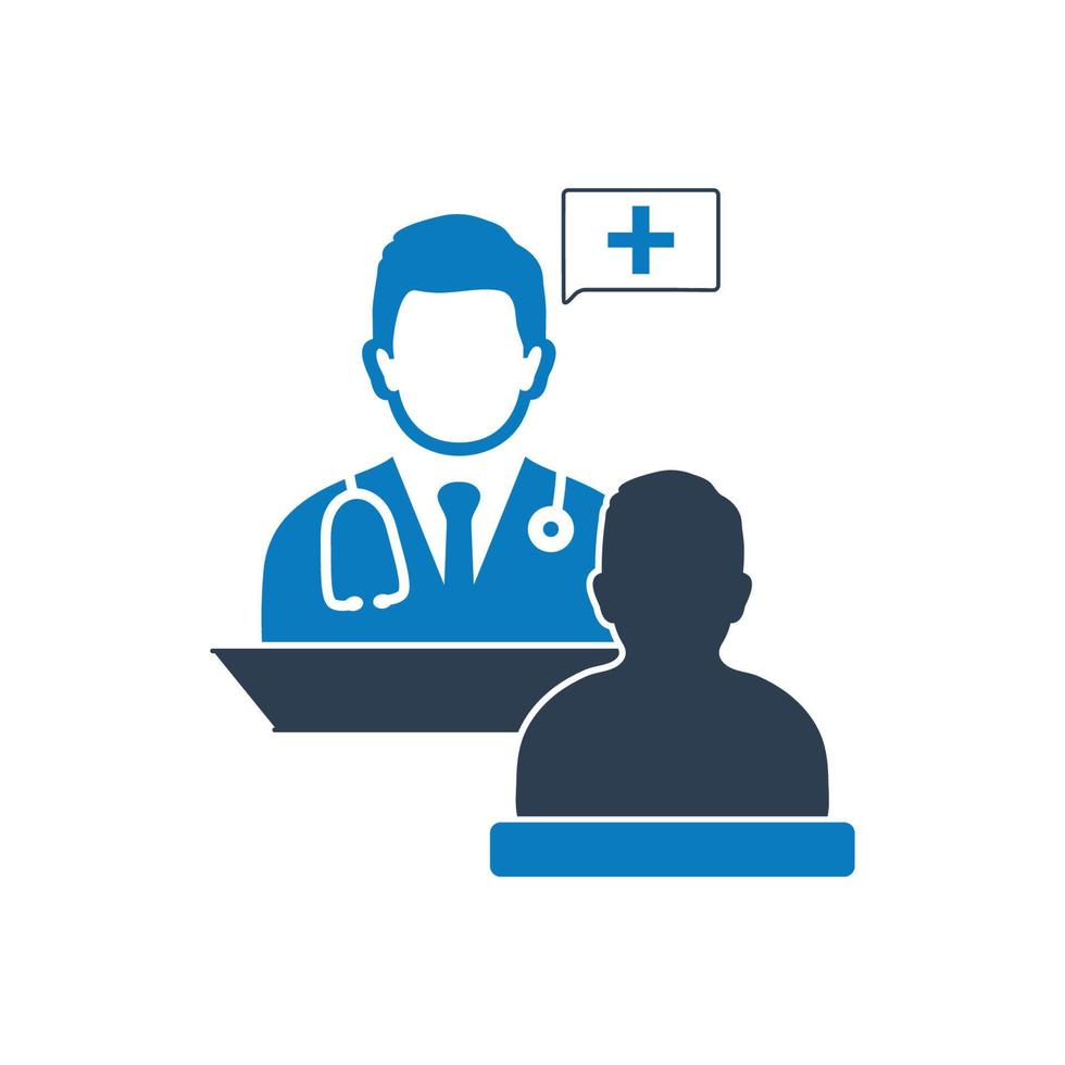 Medical Consultant Icon. Editable Vector EPS Symbol Illustration.