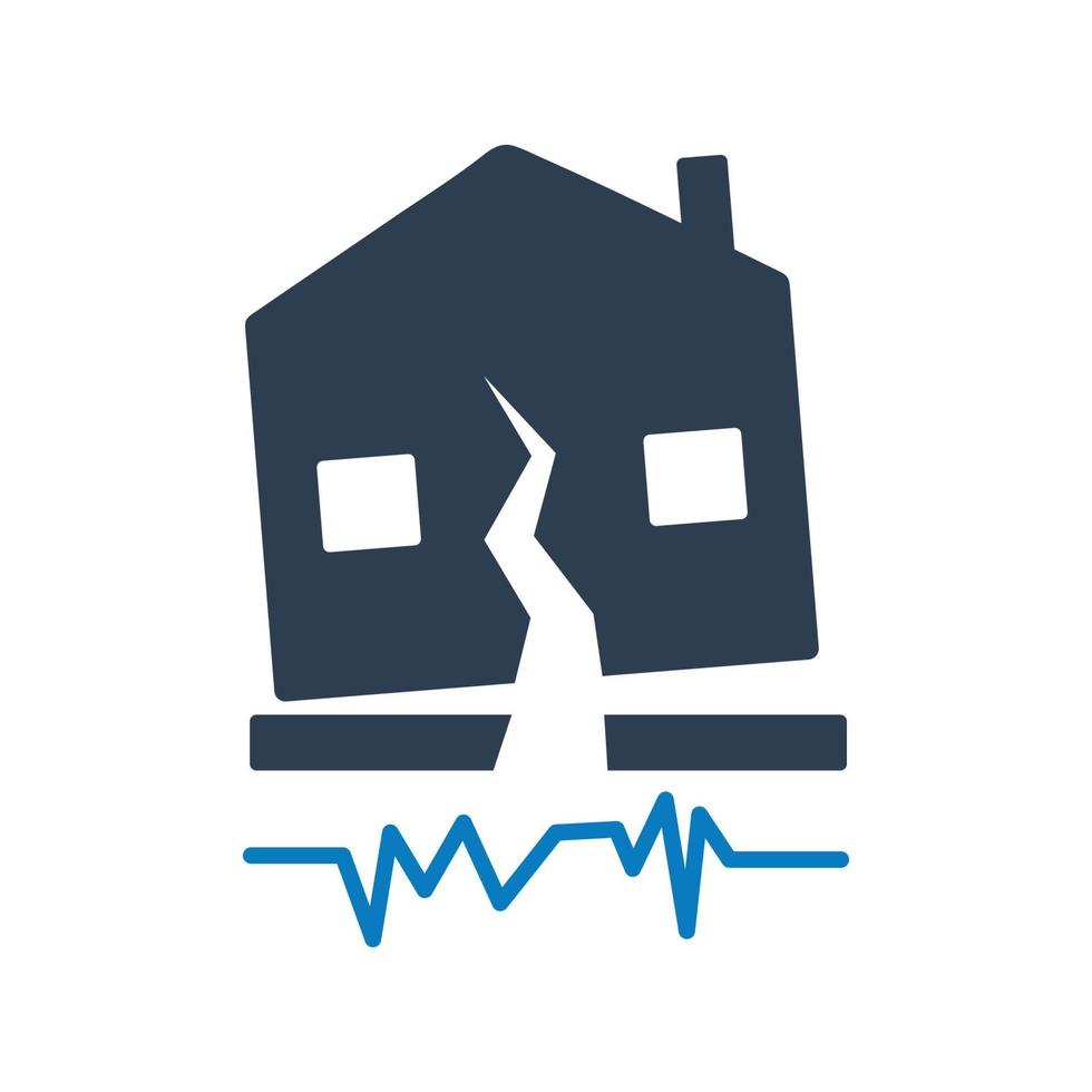 Earthquake Icon. Editable Vector EPS Symbol Illustration.