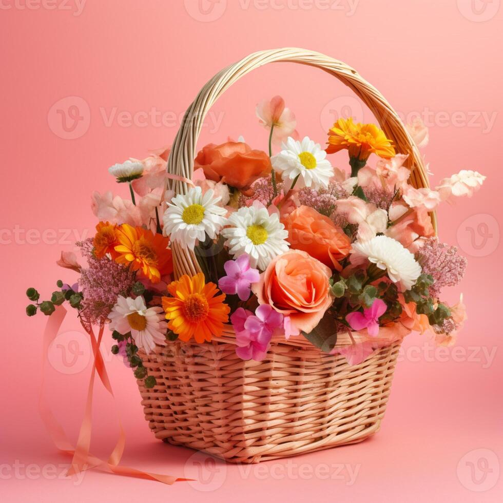 photo flowers blossom floral bouquet decoration colorful beautiful background