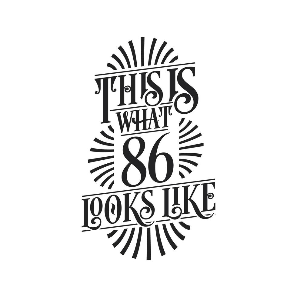 esta es qué 86 mira como, 86º cumpleaños citar diseño vector