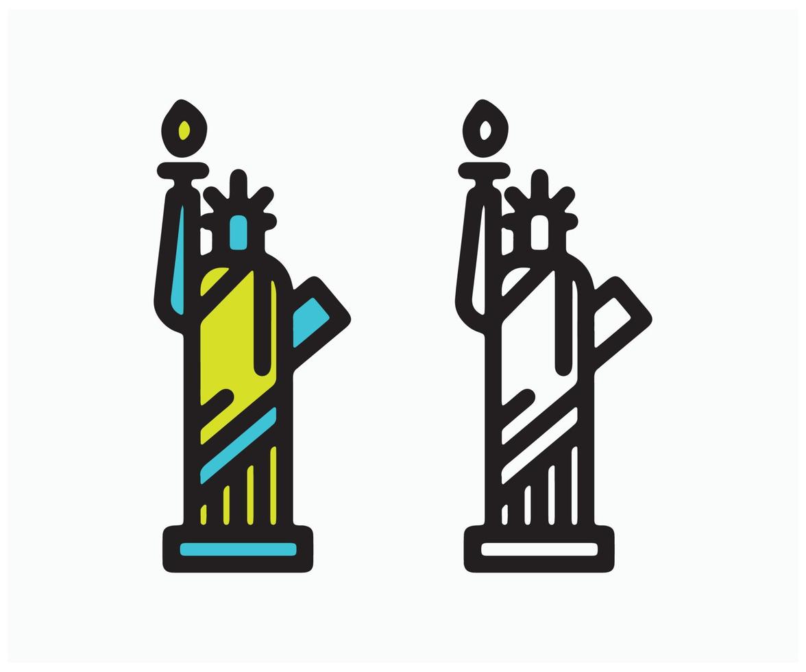Icon of the statue of Liberty that comes from monuments in America vector