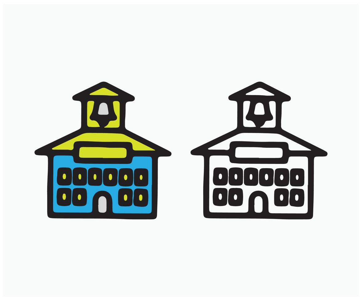 Church vector icon with bells