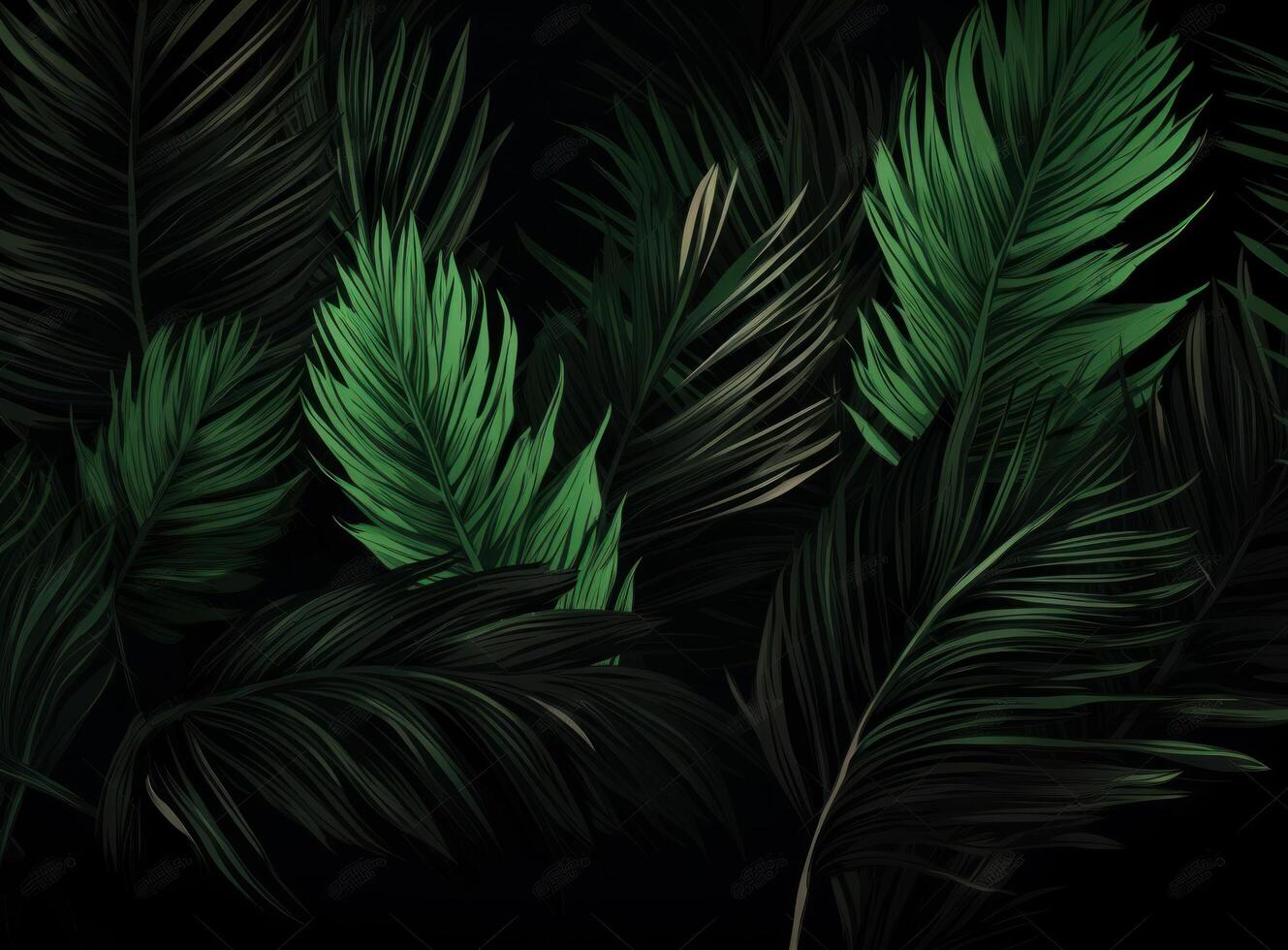 Tropical Palm Leaves Background. Illustration photo